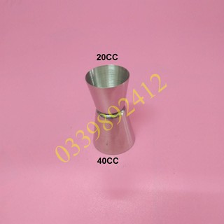 JIGGER ĐONG, LY ĐONG INOX 2 ĐẦU 20CC- 40CC
