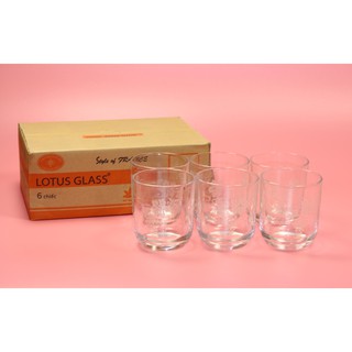 Bộ 6 [ CỐC THỦY TINH DÀY] Lotus Glass 200ml