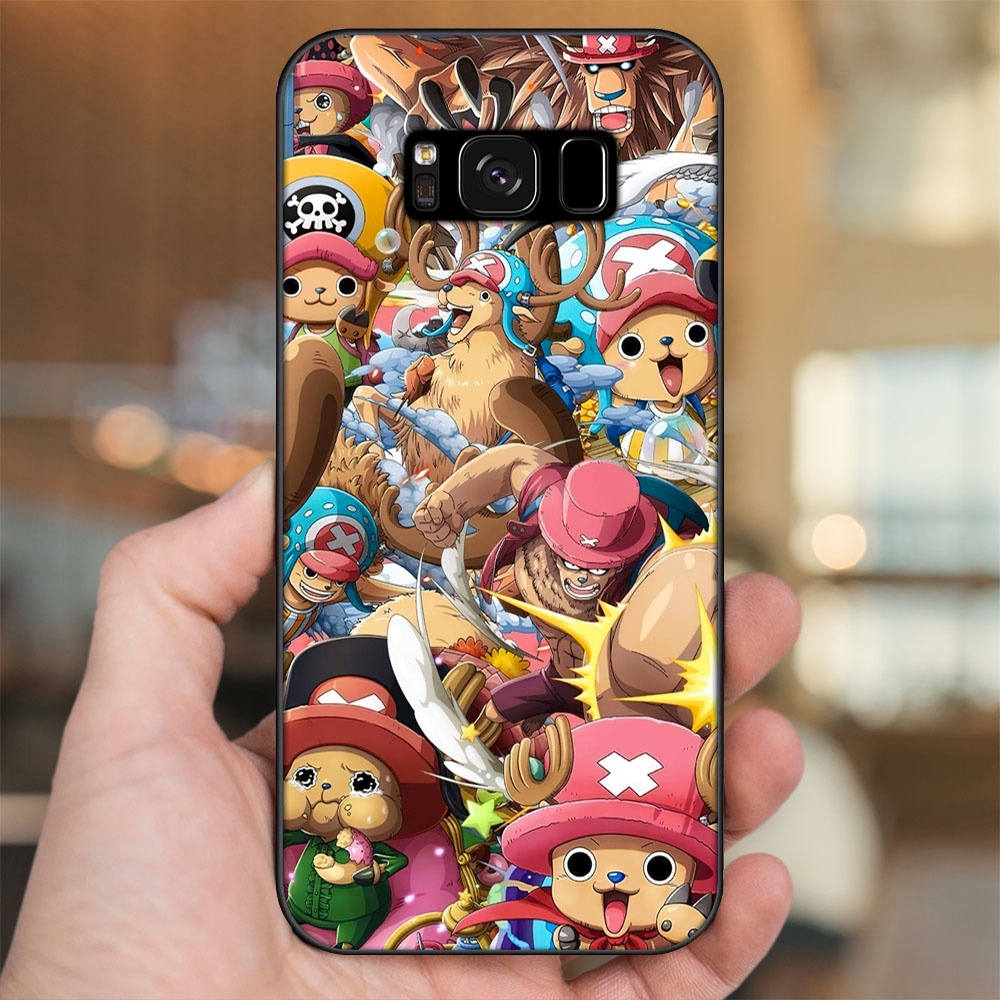 Ốp lưng Samsung S8, S8 Plus viền đen in hình Chopper One Piece Đảo Hải Tặc