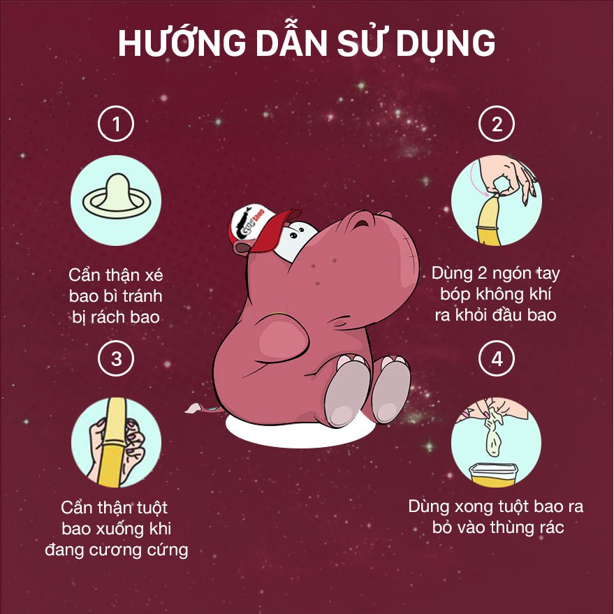 Bao Cao Su FEEL 4 IN 1 - Hộp 3C -  Gân Gai, Hương Dâu, Kéo Dài Thời Gian