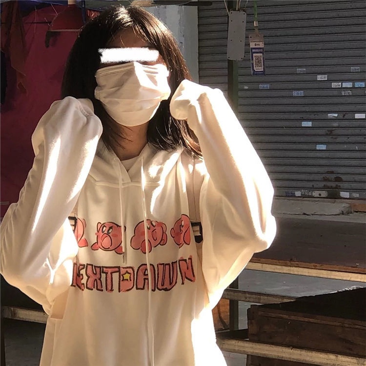 Áo Hoodie In Chữ Dáng Rộng Dễ Phối Đồ