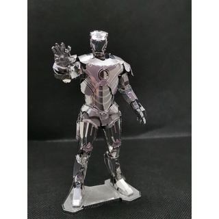 Mô Hình Kim Loại 3D Lắp Ráp Áo Giáp Iron Man (Màu Bạc) Trong Series Phim Marvel [Chưa Ráp]