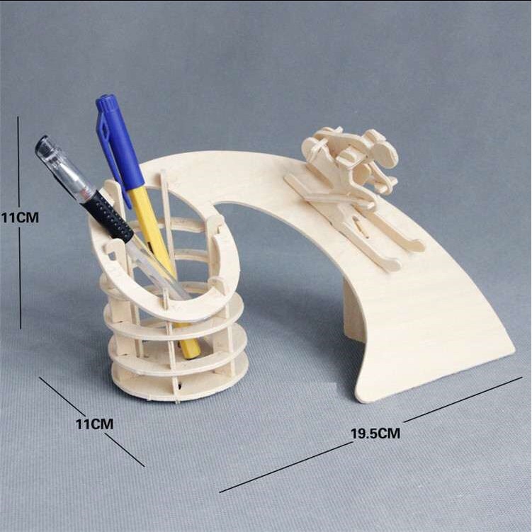 Mô hình lắp ráp gỗ 3D hộp bút