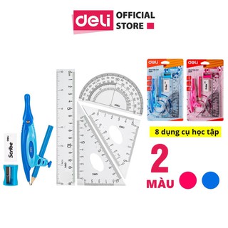 Bộ compa thước kẻ 8 món Deli 30001 (G30001 / EG30001) - giá rẻ
