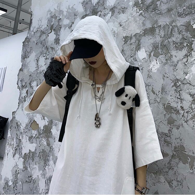 Áo hoodie ngắn tay màu trơn phong cách trẻ trung