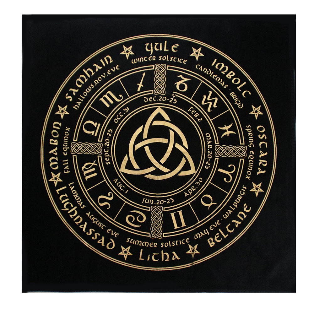 Altar Tấm Vải Vuông Hình Ngôi Sao Mặt Trăng Mặt Trăng Phù Thủy Bài Tarot