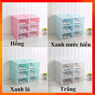 Combo 5 Hộp đựng giày bằng mica trong suốt có thể xếp chồng siêu chắc