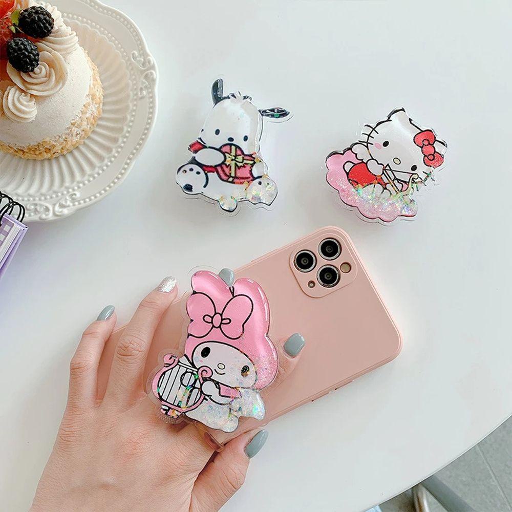 Giá Đỡ Điện Thoại Di Động Hình Mèo Kuromi Kitty Dễ Thương