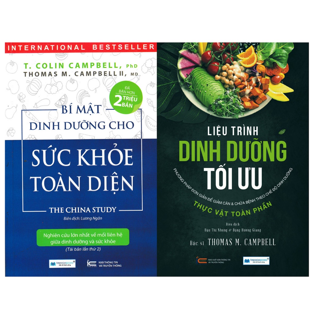 Sách - Bộ 2 quyển bí mật dinh dưỡng cho sức khỏe toàn diện + Liệu trình dinh dưỡng tối ưu