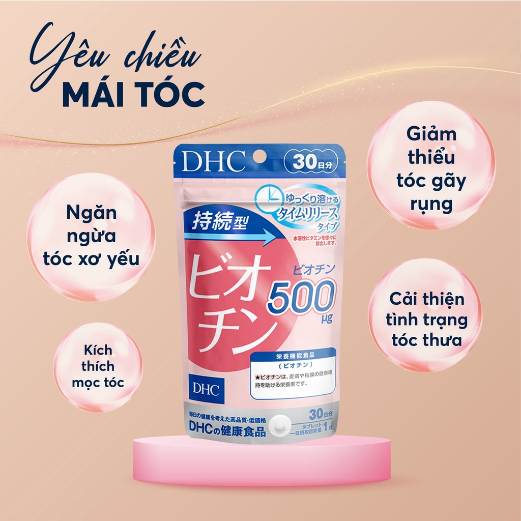 Viên Uống DHC Biotin Ngăn Rụng Tóc Sustained Release Biotin