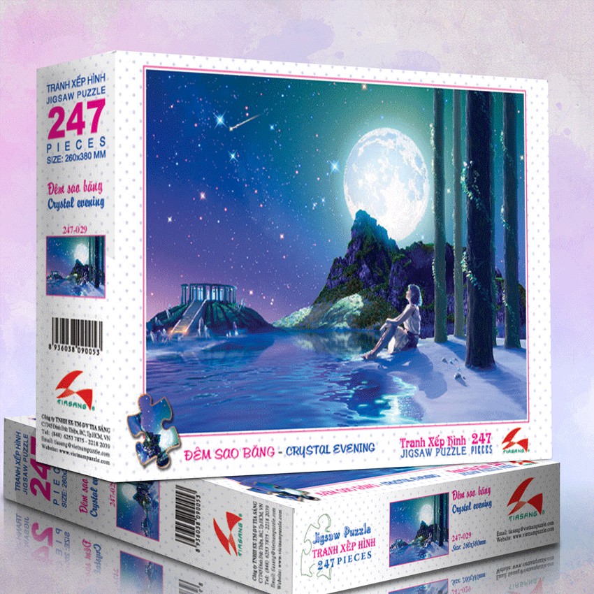 Tranh xếp hình Jigsaw Puzzle giải tỏa stress Tia Sáng 247 mảnh - Đêm sao băng - MSP: 247-029