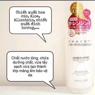 Nước tẩy trang nhật bản không dầu chacott