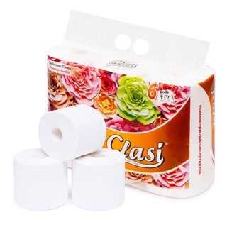 Giấy vệ sinh cao cấp Clasi hoa hồng, siêu dai, mềm mịn, 4 lớp siêu thấm hút, an toàn tuyệt đối, Hàng Công ty chính hãng