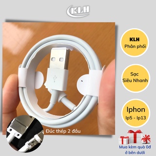 Dây sạc nhanh ĐT phone siêu bền bỉ 3i,cáp sạt ai phôn 5,6,7,8,x,11,12 chống đứt dài 1m truyền dữ liệu nhanh KLH