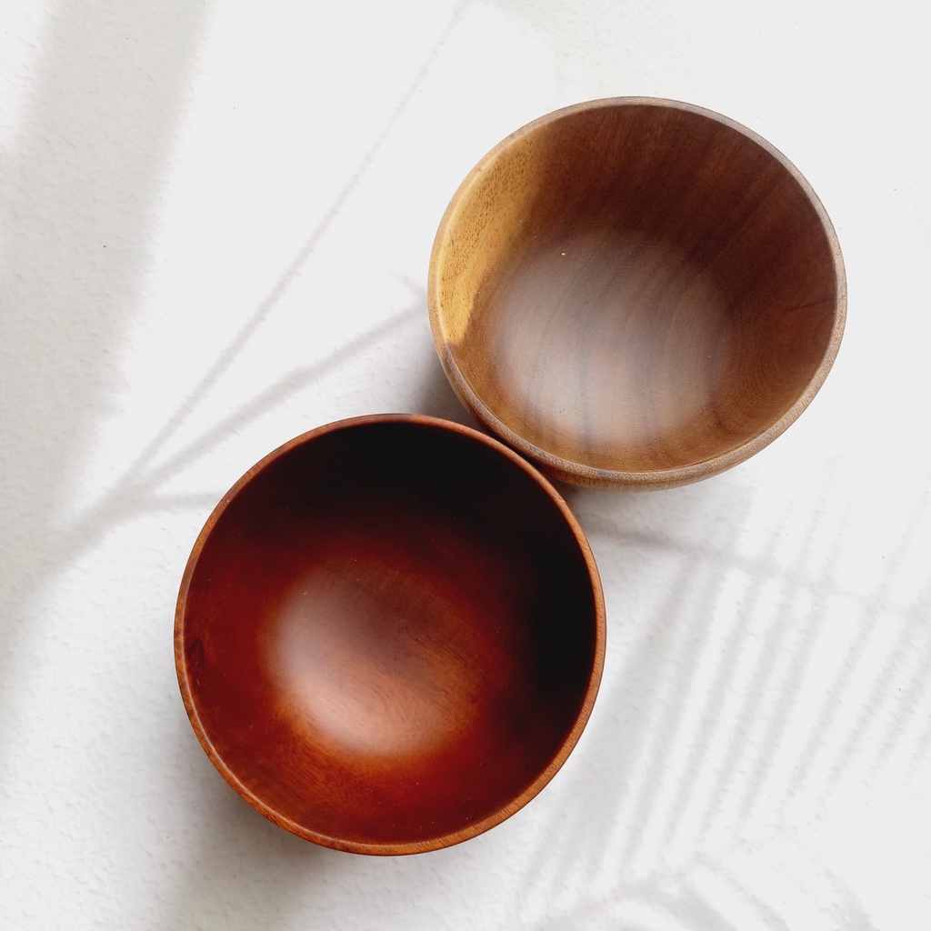 Tô, Bát Gỗ Keo Tự Nhiên/Nâu Đỏ 10x5cm Ăn Cơm, Súp, Đựng Nước Chấm, Bát Gỗ Nguyên Khối Của Vitrapro, Decor Chụp Ảnh