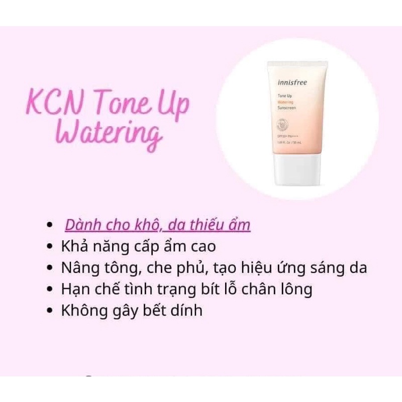 Kem chống nắng Innisfree tone up watering suncreen