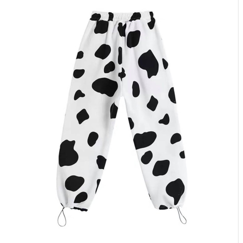 Quần Dài Bò Sữa Bo Gấu Unisex