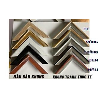 Tranh canvas treo tường đôi chim trên cành trái hống khỏ dọc - 50 x 100cm