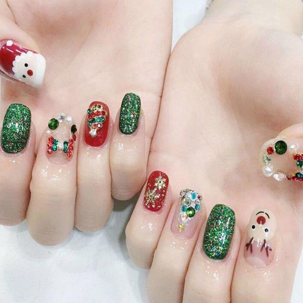 Phụ Kiện Trang Trí Móng Tay 3D Hình Ông Già Noel / Người Tuyết Xinh Xắn