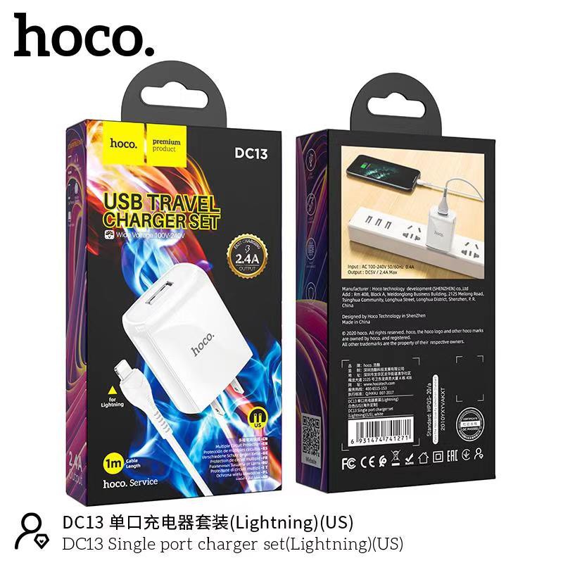 Bộ Sạc Nhanh Hoco DC13 🔥FREESHIP🔥 Full Mã Cho Iphone/Android - Bảo Hành 12 Tháng