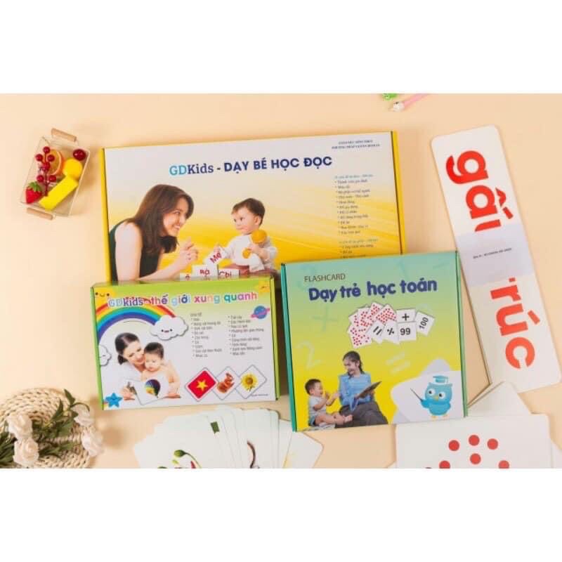 [THANH LÝ] Combo 3 bộ Thẻ Flashcard chuẩn Glenn Doman GDKids bộ chuyên sâu