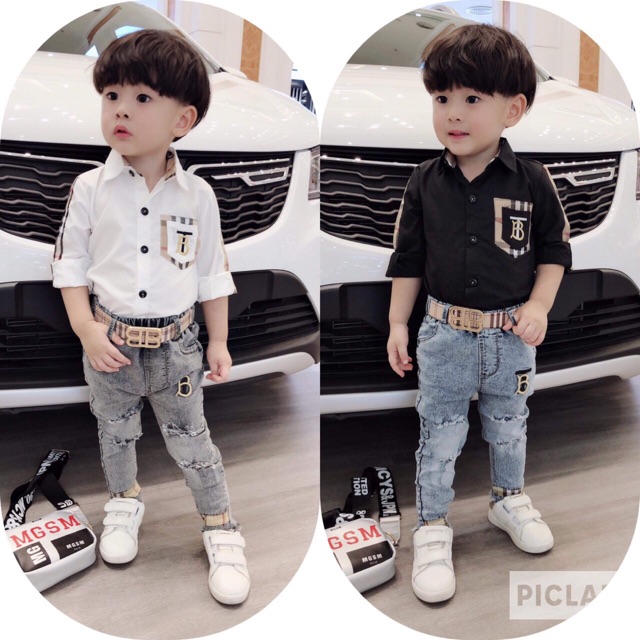 SIZE 8-33kg: Bộ sơ mi TB sành điệu, đẳng cấp cho bé trai - bsmtk