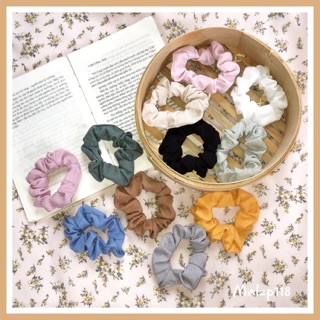 CỘT TÓC VẢI SCRUNCHIES - DÂY BUỘC TÓC VẢI TRƠN VINTAGE HÀN QUỐC