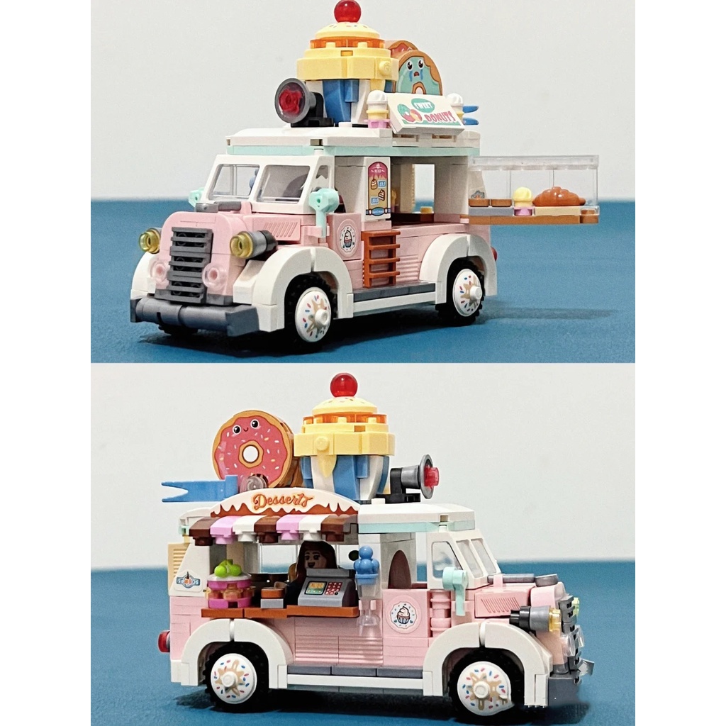 Bộ xếp hình khối xây dựng building block LOZ mini mô hình Dessert Truck