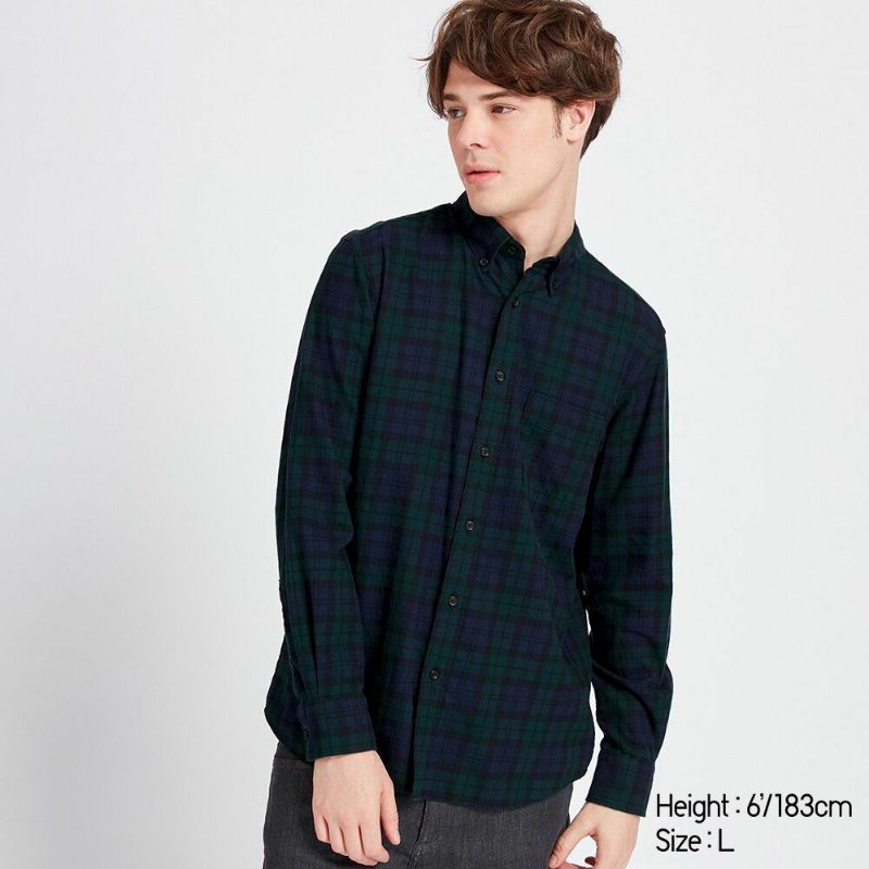 Sơ Mi UNIQLO FLANNEL LONG SLEEVE SHIRT-401838