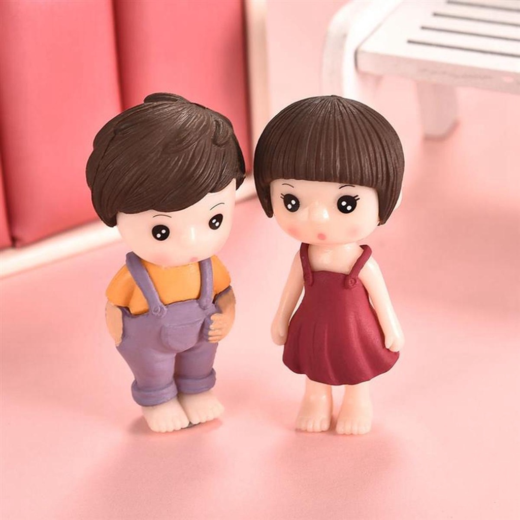 YIYU Mô Hình Cặp Đôi Tình Nhân Nhỏ Dễ Thương Dùng Trang Trí Cây Bonsai