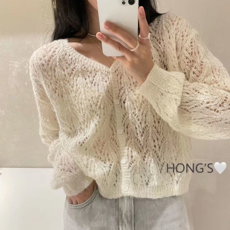 Áo Khoác Cardigan Dệt Kim Mỏng Dáng Rộng Chống Nắng Thời Trang Mùa Hè Mới Cho Nữ