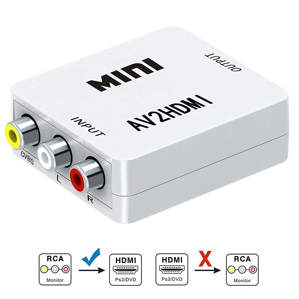 Bộ Chuyển Đổi Rca Sang Hdmi 1080p Mini Rca Cvbs Av Sang Hdmi Video Audio Av2Hdmi Rca Sang Hdmi 1080p Av / Ntsc Pc