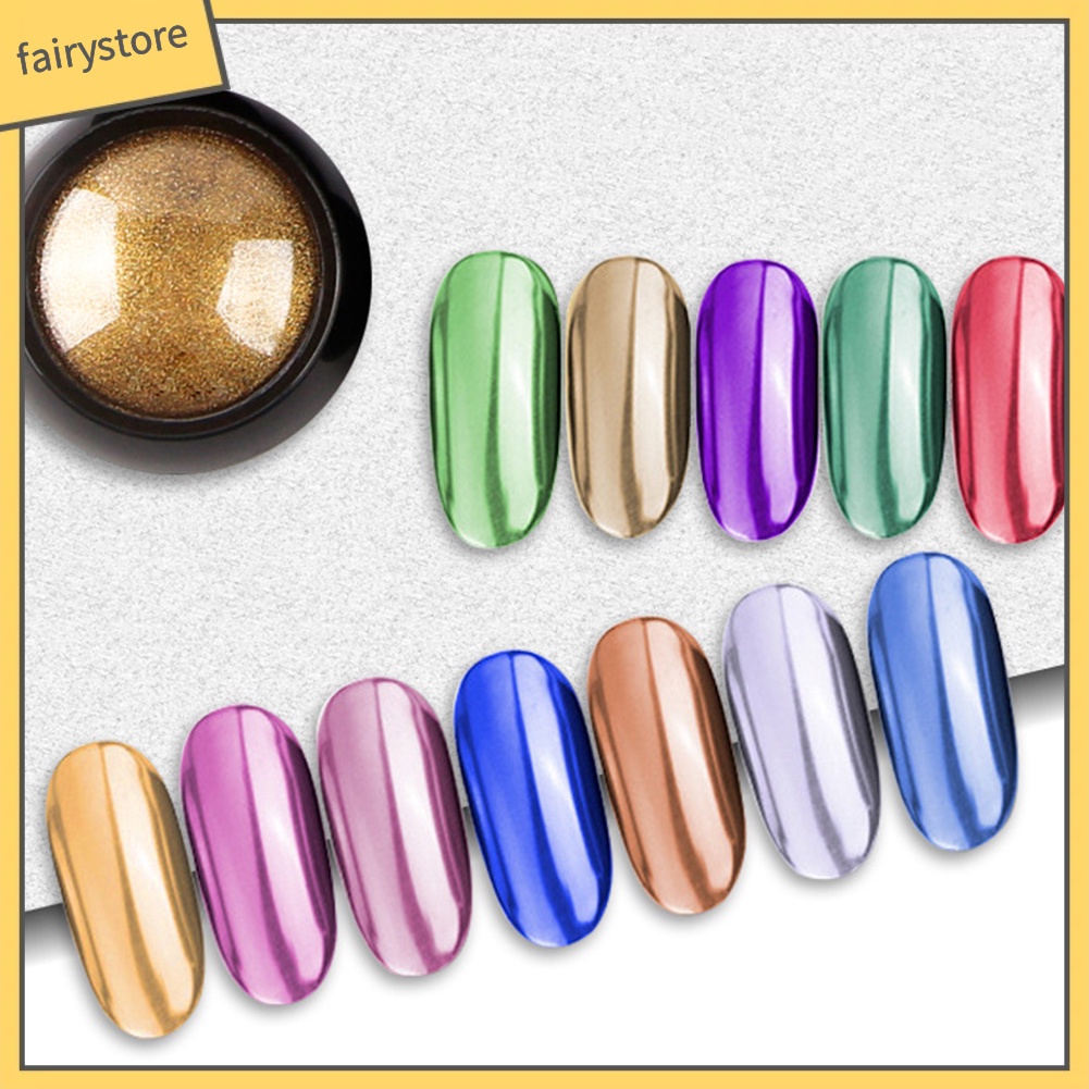 Bột tráng gương trang trí móng tay 12 màu sắc