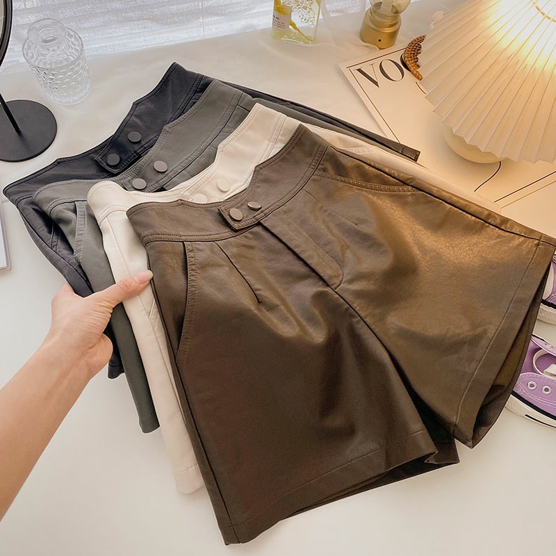 Quần Short Da Nữ Cạp Cao hàng Quảng Châu