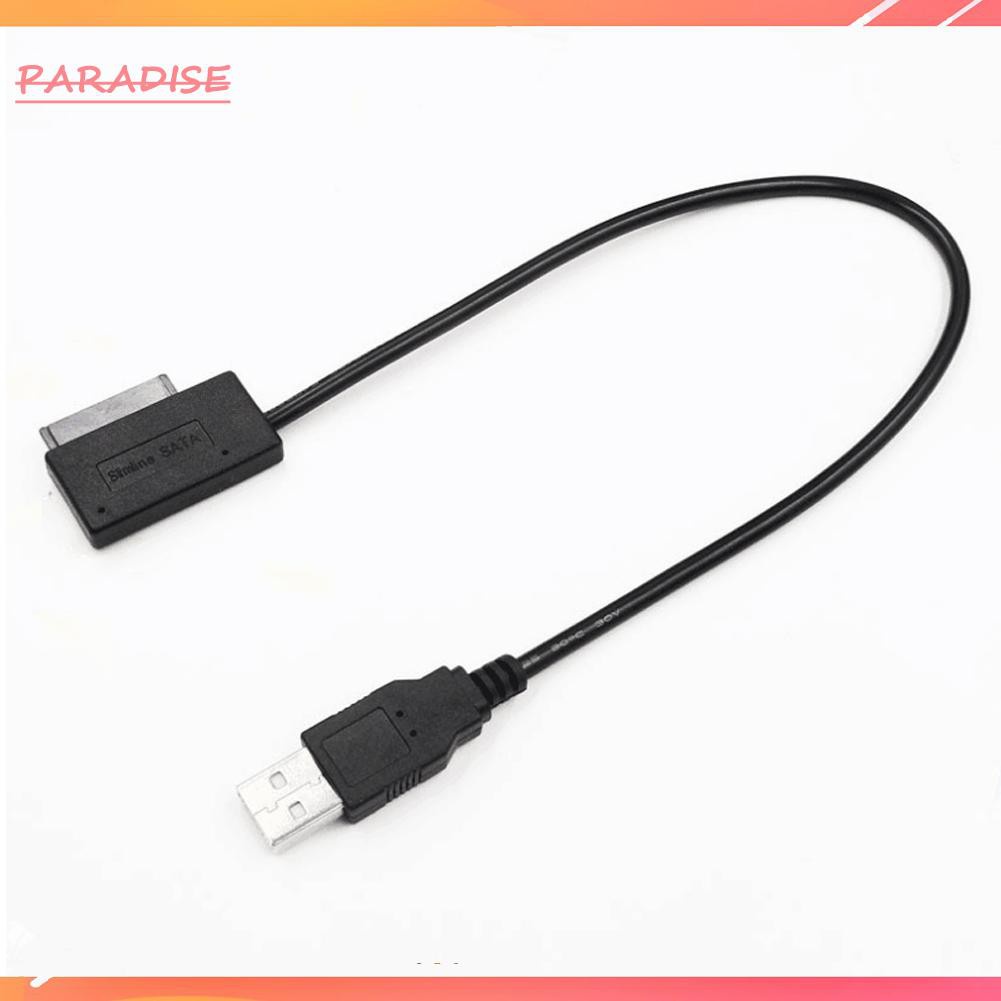 Paradise1 USB 2.0 to SATA Adapter Cable 6+7 Pin Converter for Laptop Notebook SSD HDD