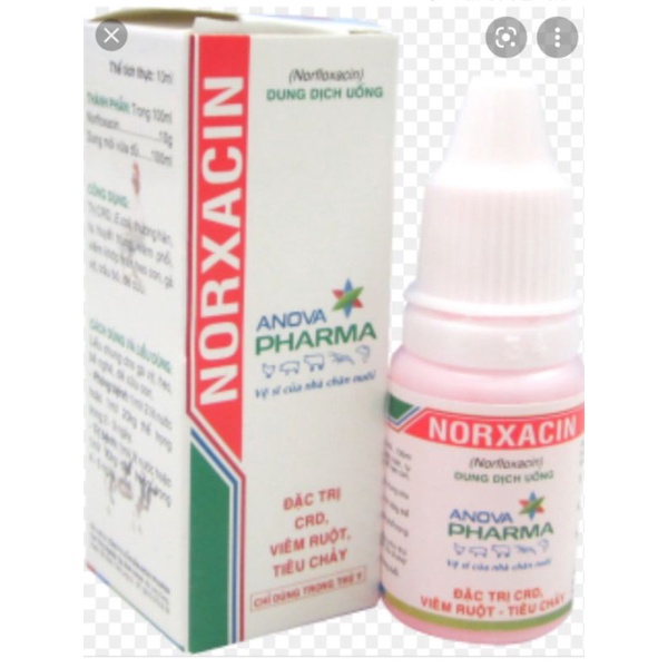 1 chai Norxacin 10ml pha vào nước uống hsd 24/05/2024