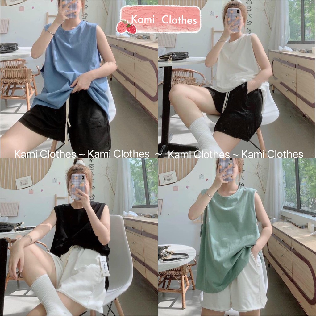 Set áo sát nách tanktop, Set áo ba lỗ và quần - KAMI Clothes
