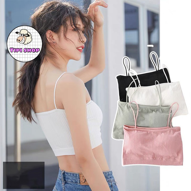 [Mã FAMARAL1 giảm 10K đơn 50K] Áo quây trơn 2 dây ( có mút )