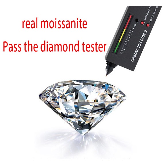 Nhẫn Moissanite 0,5-1 Carat S925 Nhẫn kim cương Moissanite bạc Sterling thời trang