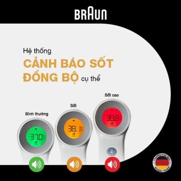 Nhiệt kế hồng ngoại đo trán Braun BNT400WE chuyên biệt cho từng độ tuổi Shop GấuBé