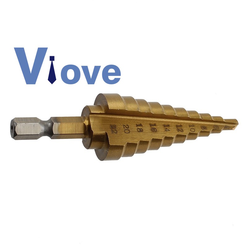 Mũi khoan lỗ hình nón 4-22MM HSS bằng titan cao cấp