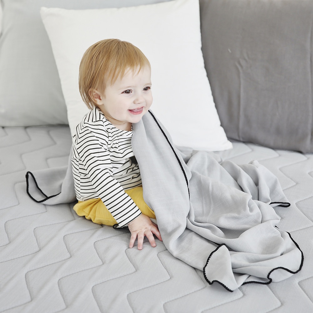 Chăn/ Mền Hè Muslin  mòng nhẹ thoáng mát cho bé nhập khẩu Bonitabebe HQ