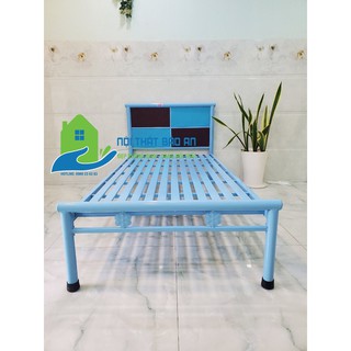 Giường sắt kích thước ngang từ 0,8M đến 1m8 dài 2M – GS52 mẫu đơn giản, tiện dụng, dễ dàng tháo ráp di chuyển.