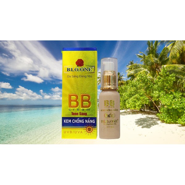 Kem chống nắng bb cream kiềm dầu nâng tone trắng da mặt và body toàn thân Bi.O.One spf 50+