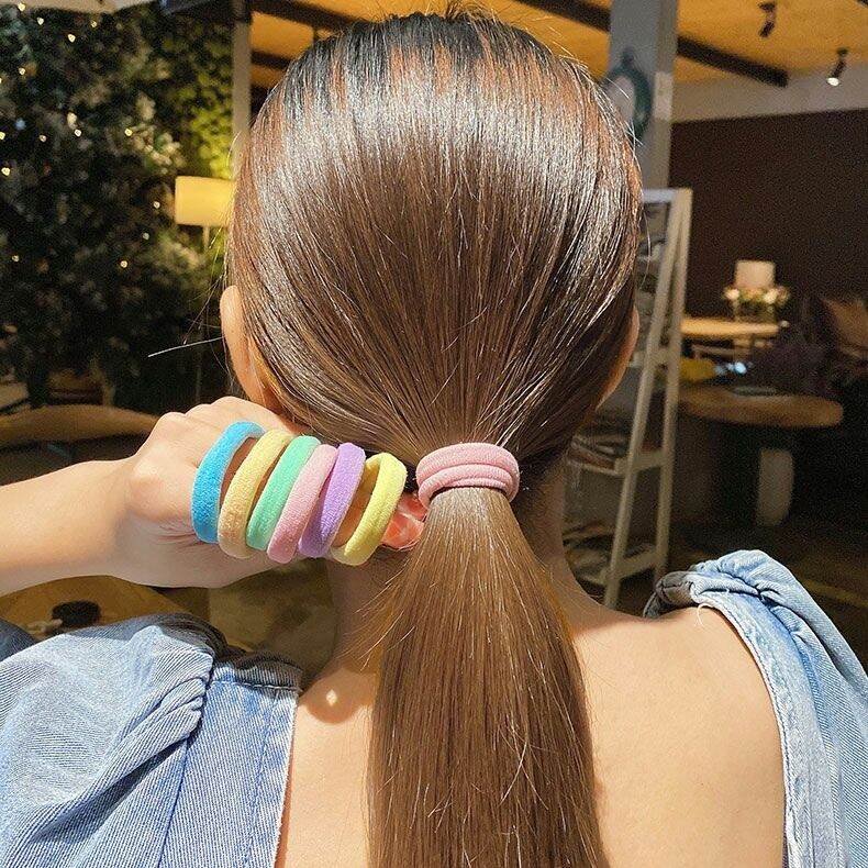 Set ống 20 dây chun buộc tóc cho bé nhiều màu
