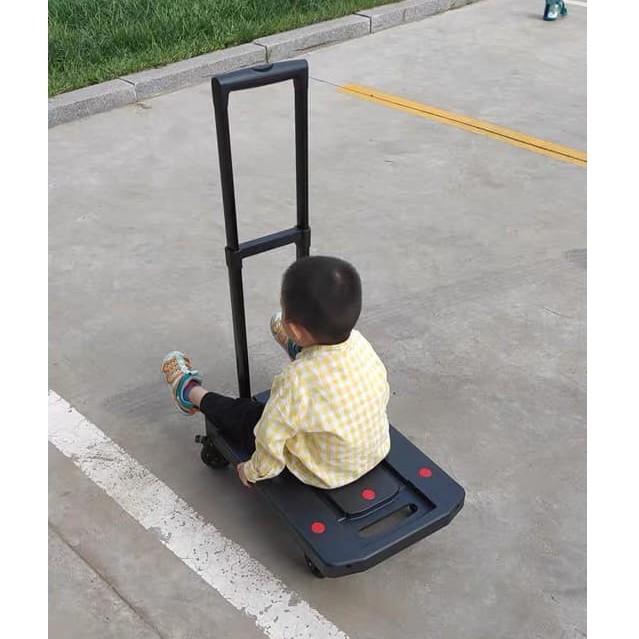 Xe đẩy hàng-kéo hàng đa năng 5 bánh S&D VT08S -Tải max 200kg, có bánh có khóa, TẶNG 2 dây chun có móc