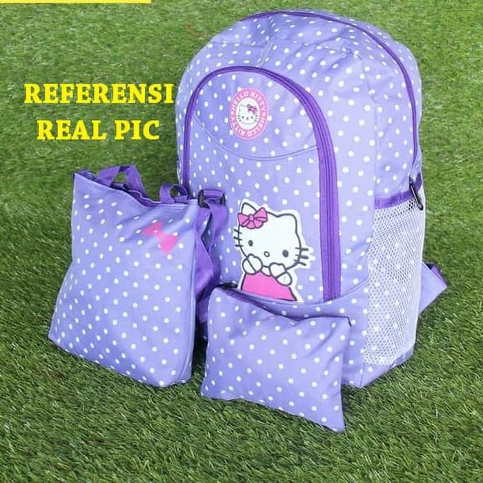 Ba Lô Đi Học 3 Trong 1 In Hình Kỳ Lân / Hello Kitty Cho Bé Kr893