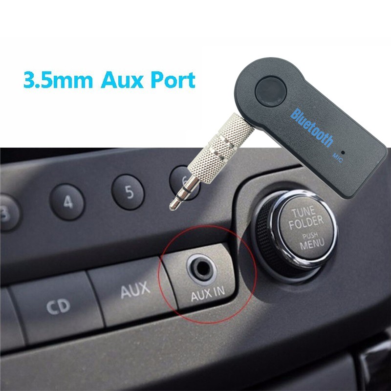 Thiết bị kết nối âm thanh bluetooth đầu cắm 3.5mm cho ô tô kèm phụ kiện | BigBuy360 - bigbuy360.vn