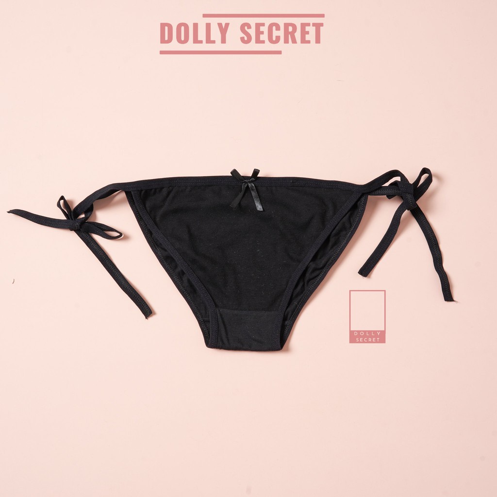 Hộp 4 quần lót nữ nơ ren xuyên thấu sexy gợi cảm cao cấp buộc dây mềm mại EVA DOLLY SECRET QL030