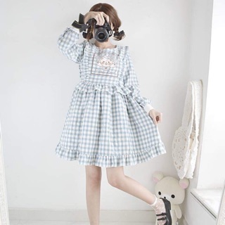 [ORDER] Váy loli caro mùa đông eo phối bèo xoè